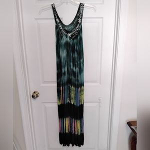 Long summer crinkle dress
